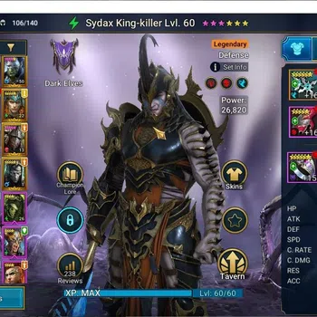 Raid: Shadow Legends Accounts Mid-Game Lv 32|705K Power|16 Legend(Ninja,Artak,Alice,Xenomorph,Sydax,Rathalos,Etc)|42K