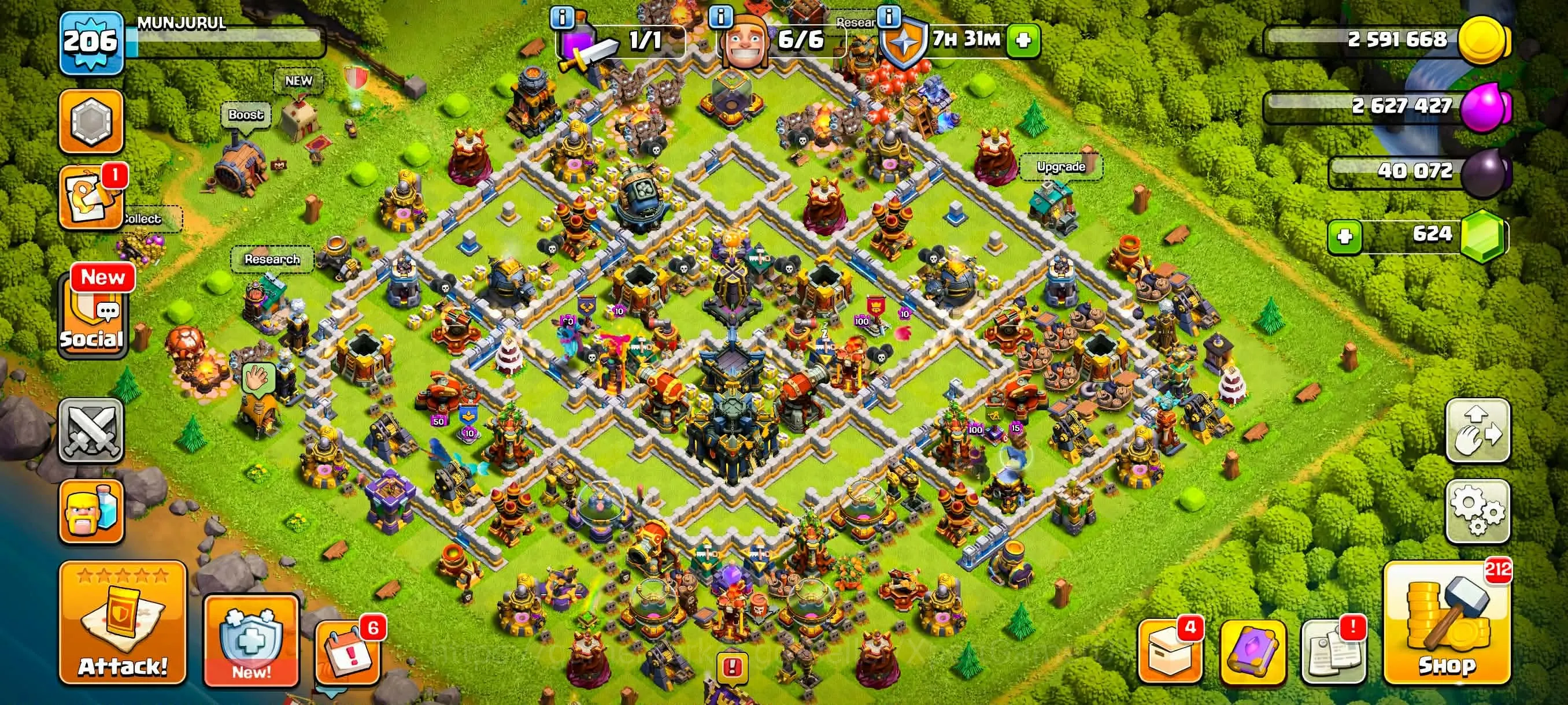 Clash of Clans Accounts High-End TH 17 ➤BUYER MAIL TRANSFER➤BEST WALL AND DEFENCE EVERYTHING GOOD➤HERO: 50/66/46/44/40 [FAST 1