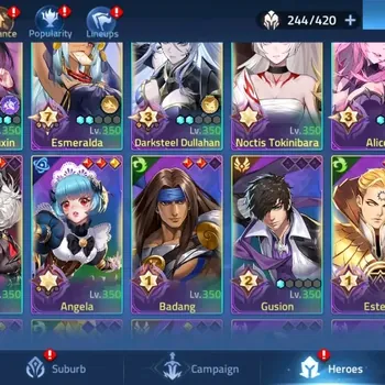 Mobile Legends: Adventure Accounts Global 75***|Lv.129|Camp 61-29|VIP 9|Power: 85842K|19 Awakening|Hero 244|7 UR|3