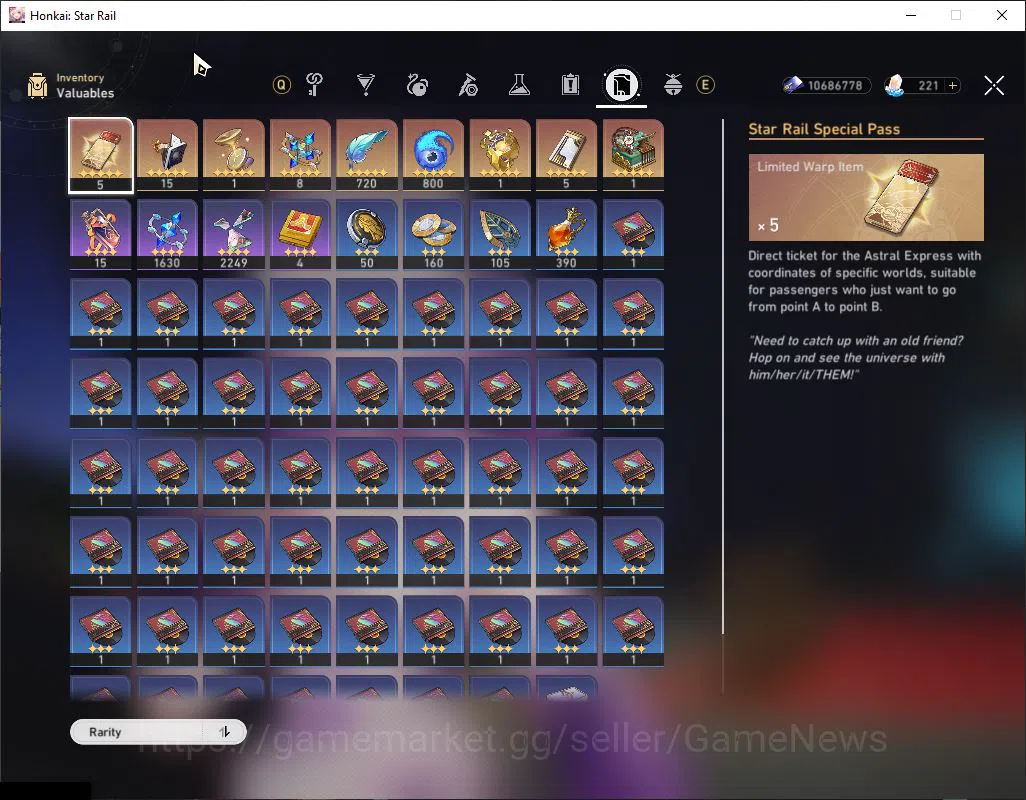 Honkai Star Rail Accounts Asia|TL 70|1 Golden Companion|11 Limited|Sunday,Ca image 6