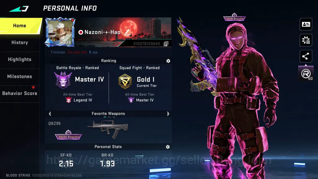 Blood Strike Accounts ASIA|ETERNAL QBZB5(LVL3),LIMITED RPK VEMILION,ULTR image 16