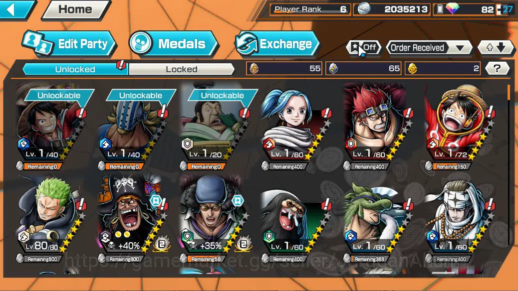 One Piece Bounty Rush Accounts Starter Global|6EX META|TFEMarshal D Teach,Olin the Oiran,BlackBeard PiratesKuzan,kaido's Son 5