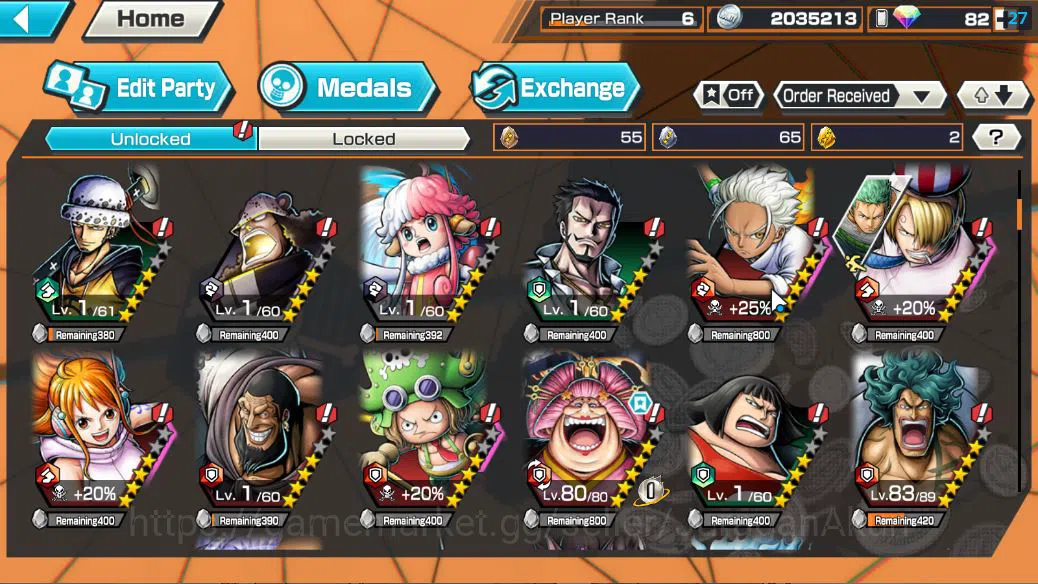 One Piece Bounty Rush Accounts Starter Global|6EX META|TFEMarshal D Teach,Olin the Oiran,BlackBeard PiratesKuzan,kaido's Son 6