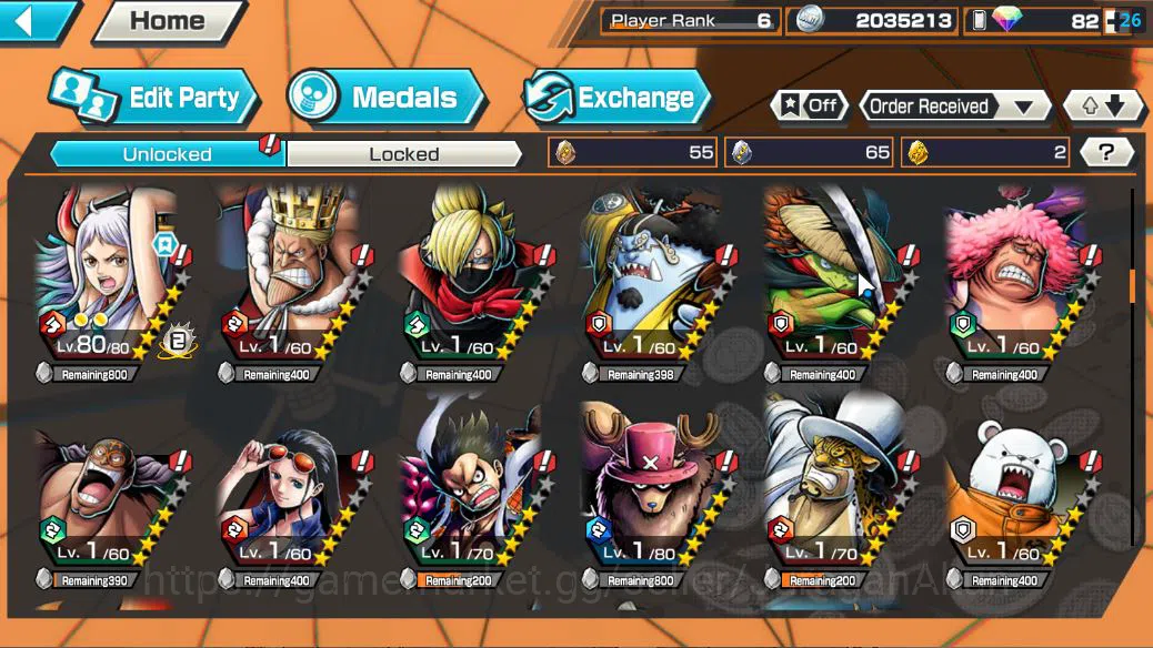 One Piece Bounty Rush Accounts Starter Global|6EX META|TFEMarshal D Teach,Olin the Oiran,BlackBeard PiratesKuzan,kaido's Son 7