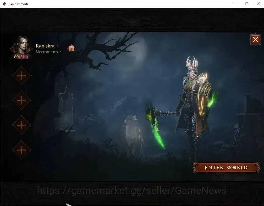 Diablo Immortal Accounts SEA-Vasily|CS ON|Lv60(816)|Necromancer|CR 42k|Reso image 1