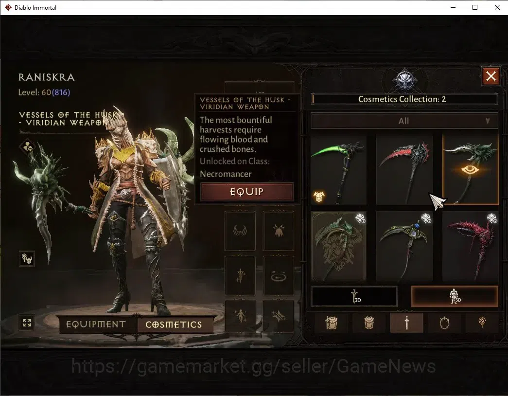 Diablo Immortal Accounts SEA-Vasily|CS ON|Lv60(816)|Necromancer|CR 42k|Reso image 11
