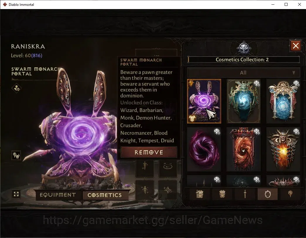 Diablo Immortal Accounts SEA-Vasily|CS ON|Lv60(816)|Necromancer|CR 42k|Reso image 12