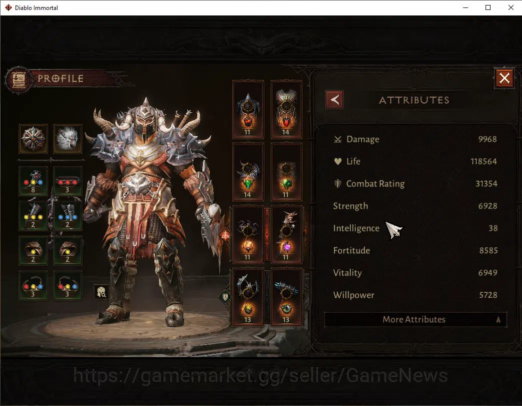 Diablo Immortal Accounts Mid-Tier SA-Malah|Lv60(588)|Barbarian|31k CR|Reso 480|Paragon Maledictor|Inferno I|Hell Lv 3
