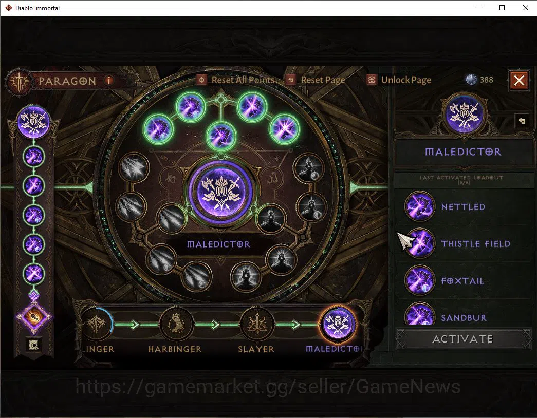 Diablo Immortal Accounts Mid-Tier SA-Malah|Lv60(588)|Barbarian|31k CR|Reso 480|Paragon Maledictor|Inferno I|Hell Lv 8