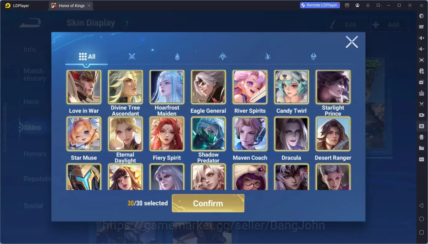 Honor of Kings Accounts Global | 112H 84S | Legend Yao, KIC Luna,Sanxidui image 7