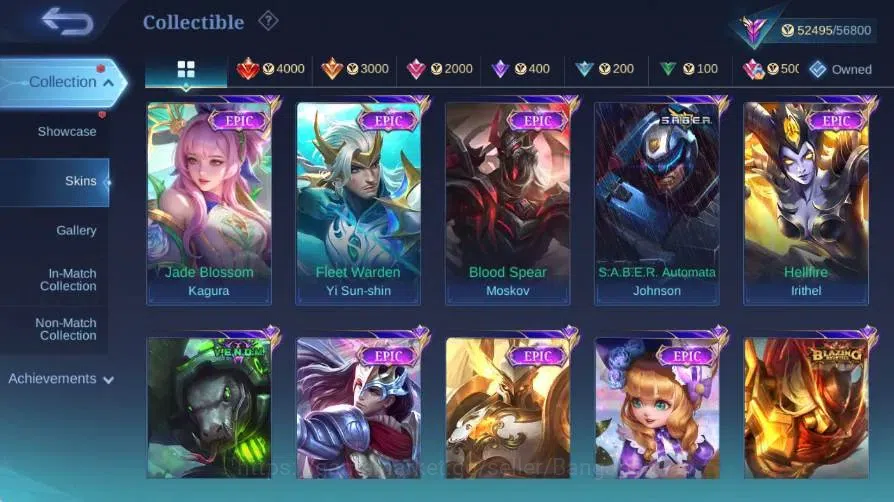 Mobile Legends: Bang Bang Accounts Global|Skin 172|Renowned|Aspirant Fanny|Collab Sta image 9