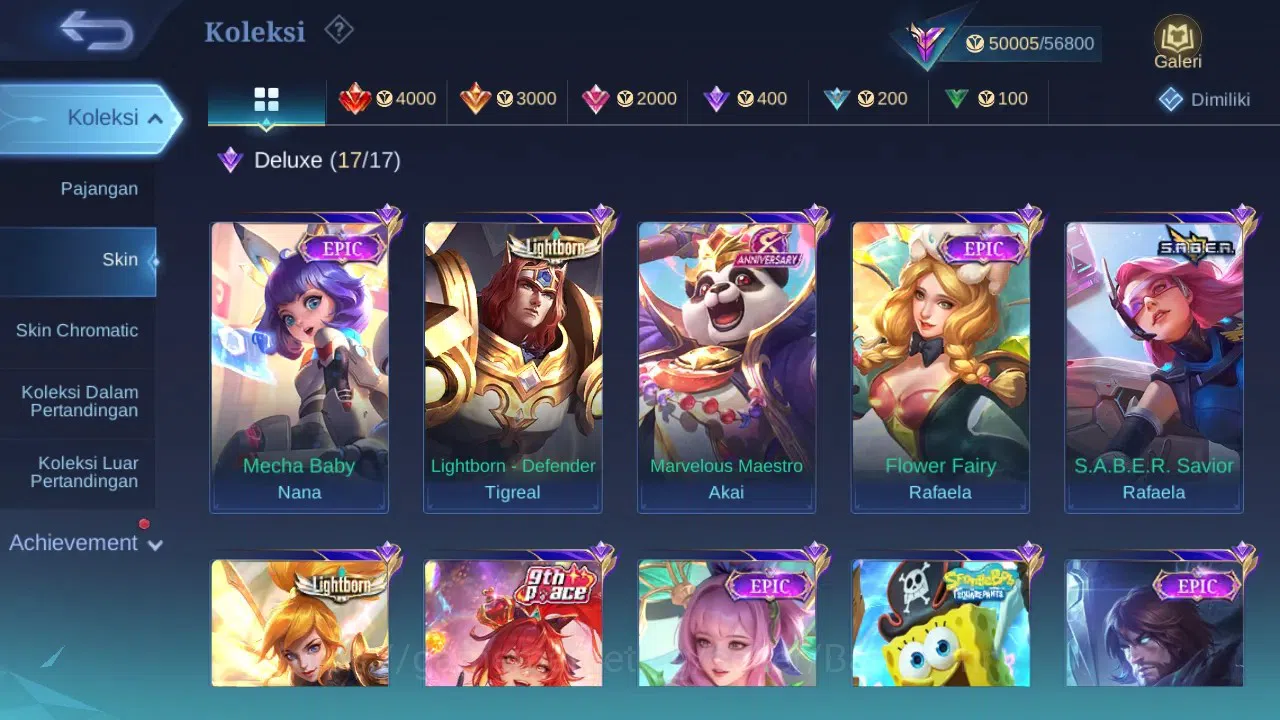 Mobile Legends: Bang Bang Accounts GLOBAL Hero 122 Skin 220 | KOF Dyrroth Karina | Lu image 3
