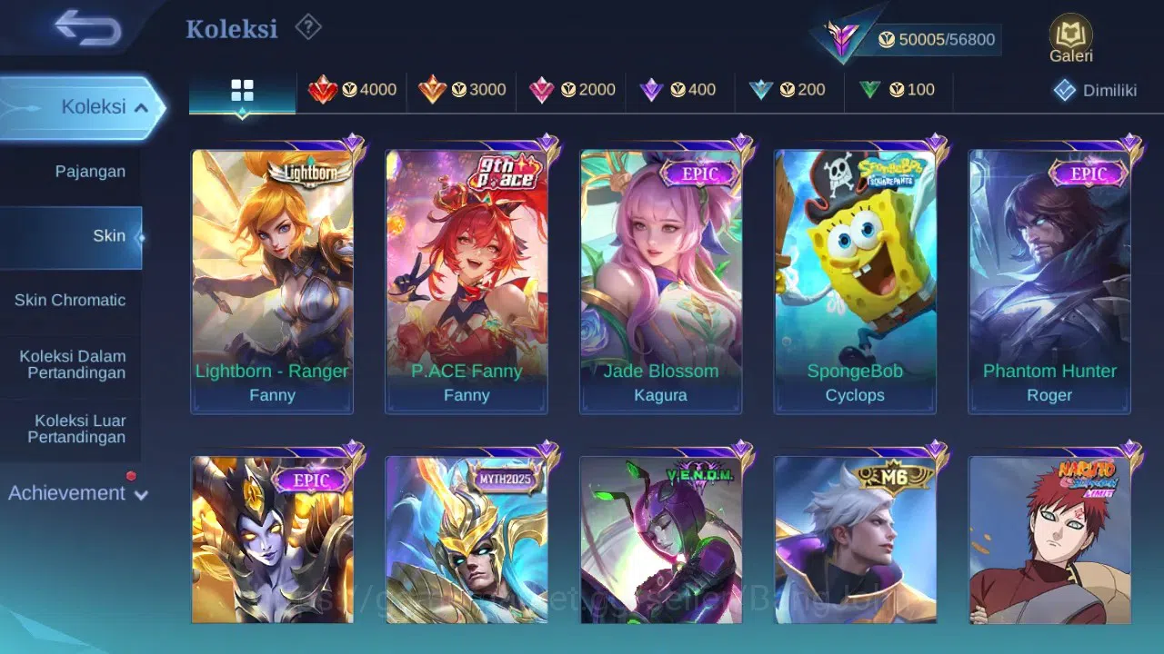Mobile Legends: Bang Bang Accounts GLOBAL Hero 122 Skin 220 | KOF Dyrroth Karina | Lu image 4