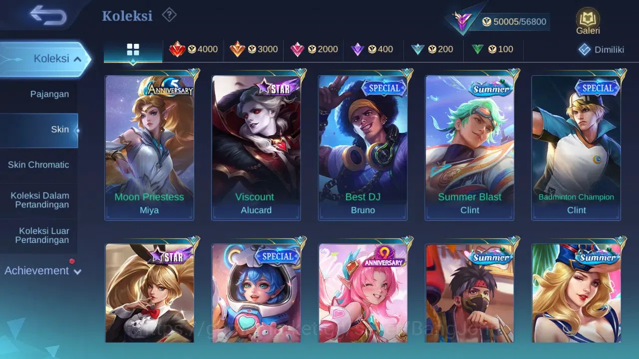 Mobile Legends: Bang Bang Accounts GLOBAL Hero 122 Skin 220 | KOF Dyrroth Karina | Lu image 6