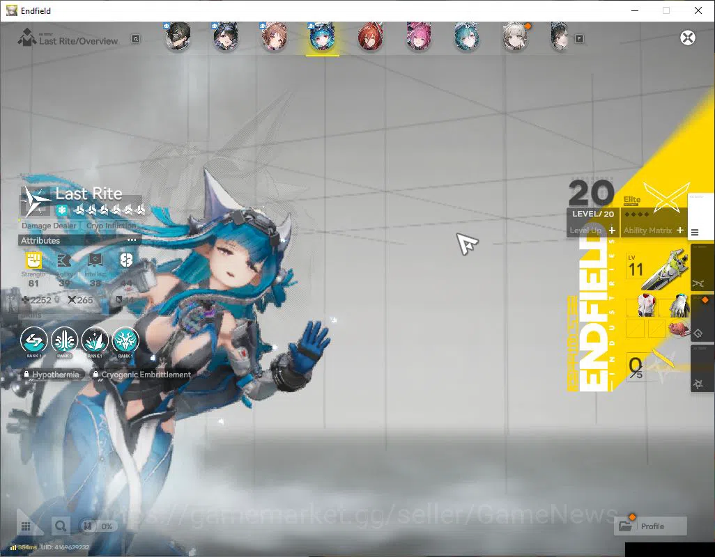 Arknights: Endfield Accounts ASIA|Lv 21|SSR 5(3Limit)+4(*6WP)|[Yvonne,TangTang+Sign,EmberP1],Last 3