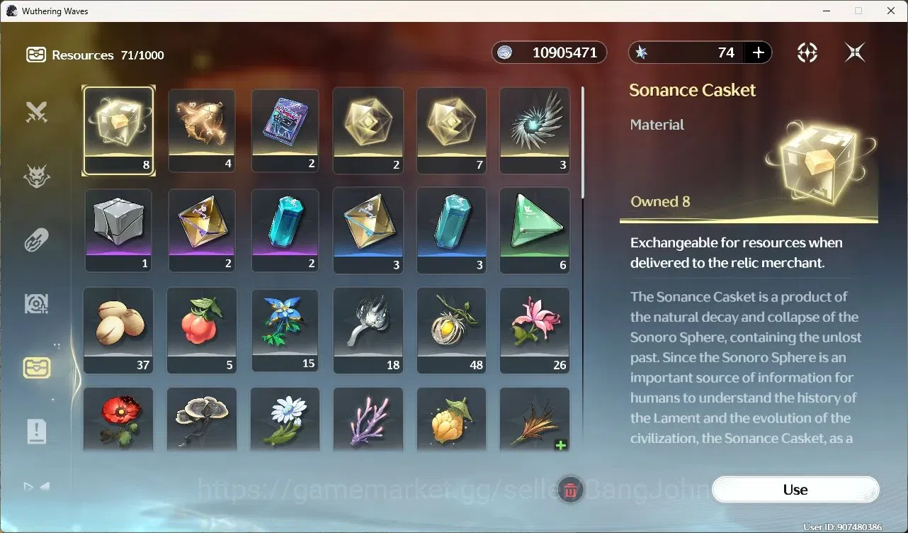 Wuthering Waves Accounts Others SEA|UL 48|Rank 5|4 Char Limited [Sigrika Rc2]+Sign,Shorekeeper,Qiuyuan,Rebecca | Mc Female 10