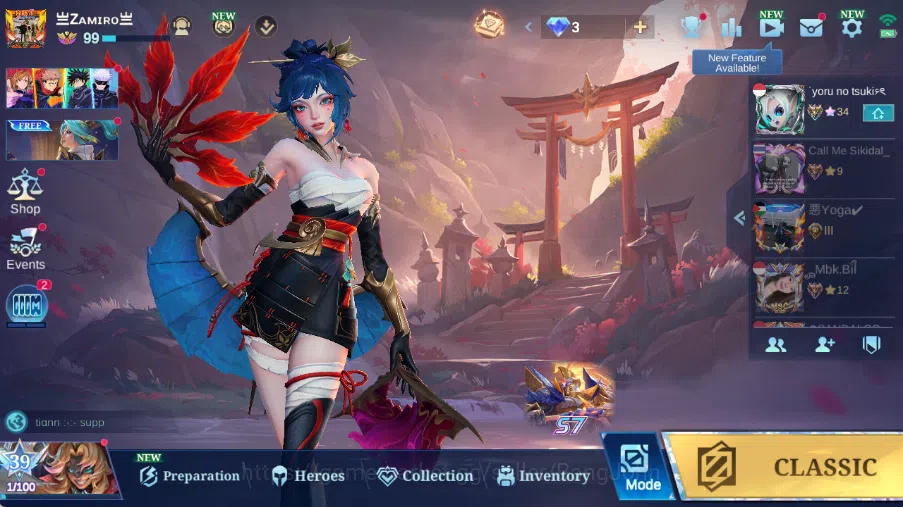 Mobile Legends: Bang Bang Accounts Others Global|Skin 317|Renowned|KOF Karina,Transformers Roger,Prime Granger,Luckybox 1