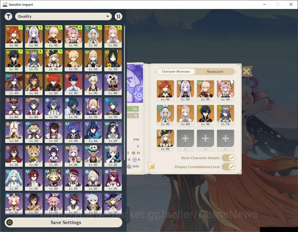 Genshin Impact Accounts ASIA|AR 56|9 Limited + 4 (*5Weapon)|Navia+Sign,Mav image 2