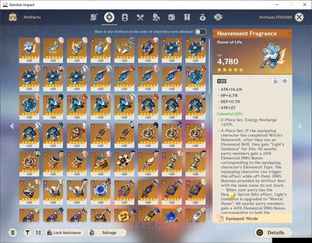 Genshin Impact Accounts ASIA|AR 56|9 Limited + 4 (*5Weapon)|Navia+Sign,Mav image 5