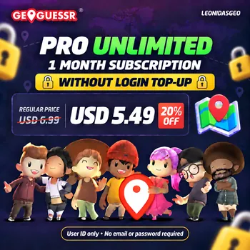 GeoGuessr Others [WITHOUT LOGIN] GeoGuessr Subscription to YOUR ACCOUNT | Pro Unlimited 1 Month