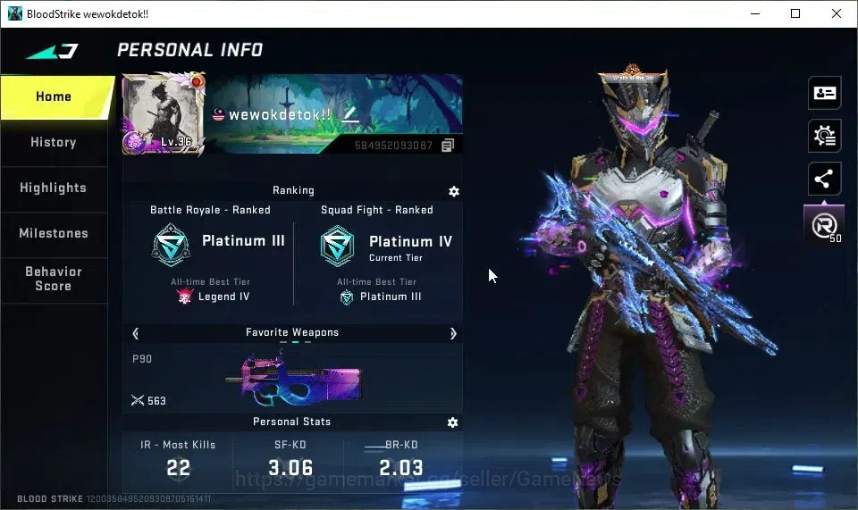 Blood Strike Accounts ASIA|AK47-Overload Eternal Lv3,Kar98k 7DS collab,8 image 2