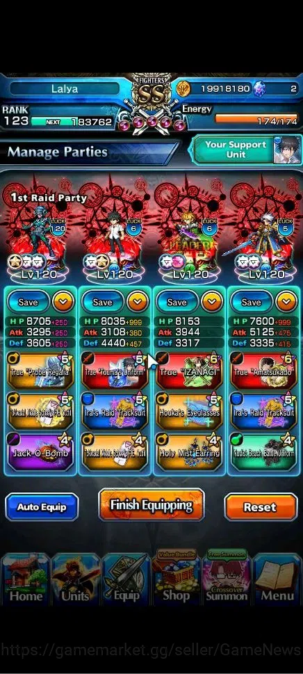 Grand Summoners Accounts Global|Rank 123|20 Ascend+12 TW|(Roy,Inumuta,Emiya image 3