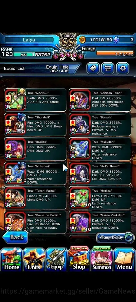 Grand Summoners Accounts Global|Rank 123|20 Ascend+12 TW|(Roy,Inumuta,Emiya image 5
