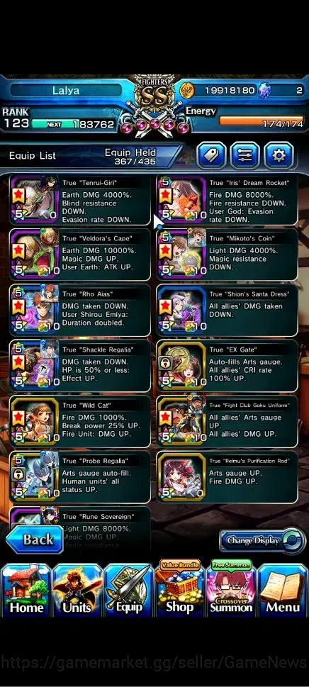 Grand Summoners Accounts Global|Rank 123|20 Ascend+12 TW|(Roy,Inumuta,Emiya image 7