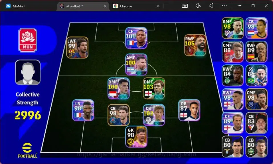 eFootball Accounts Android|PW 2996|Bigtime Salah|Epic Scholes,Ribery| image 2
