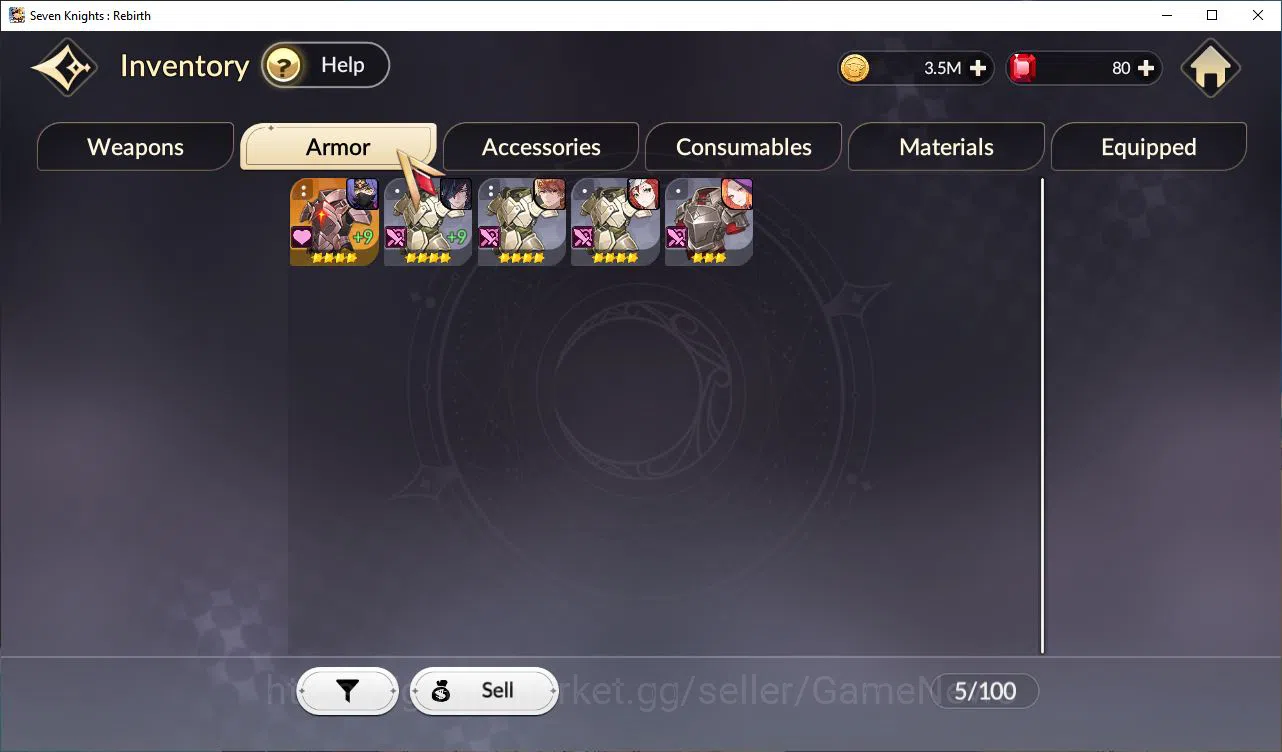 Seven Knights Re:Birth Accounts [Re:BIRTH] Global Starter 4 Legendary+ 10 HSV (Teo image 8