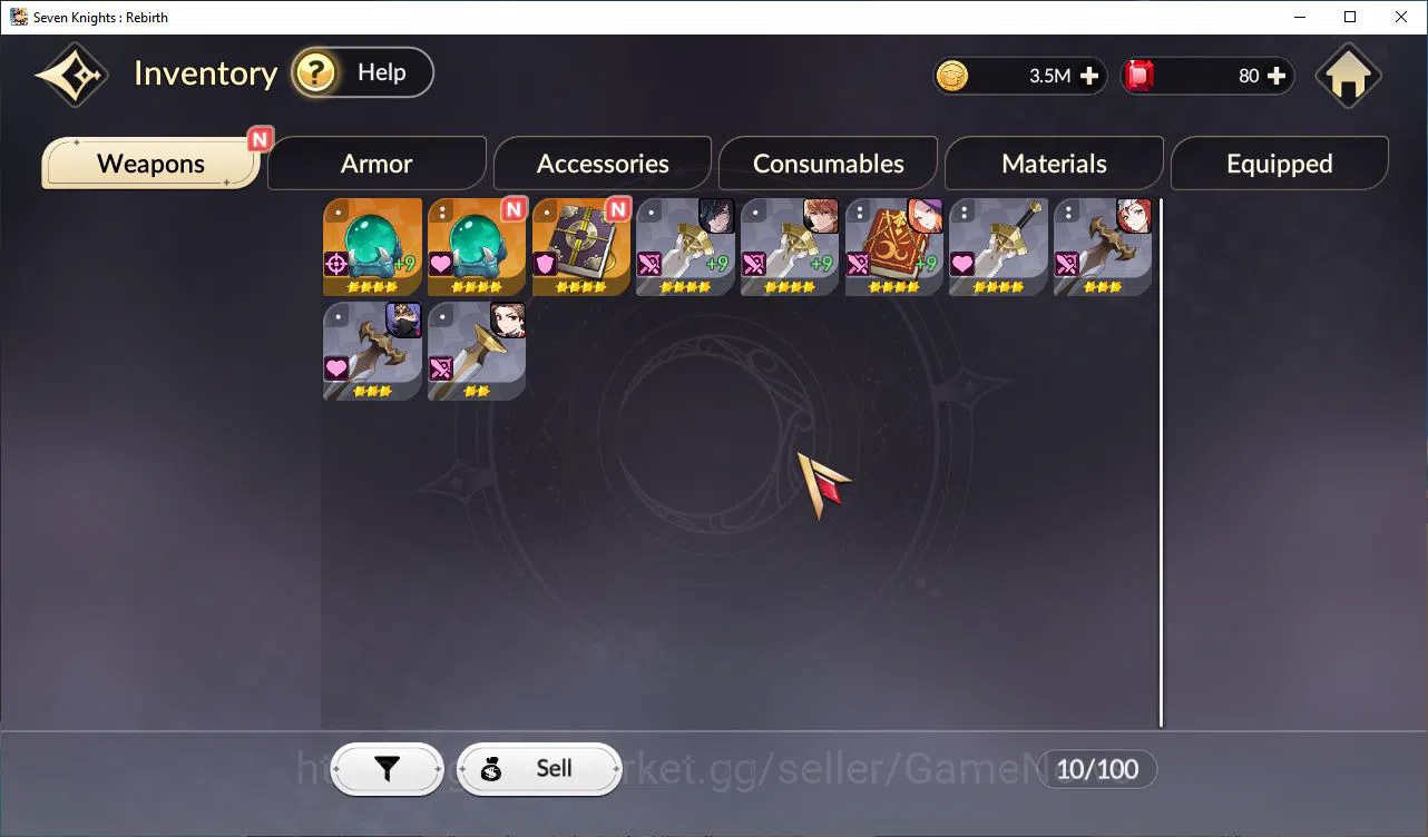 Seven Knights Re:Birth Accounts [Re:BIRTH] Global Starter 4 Legendary+ 10 HSV (Teo image 9