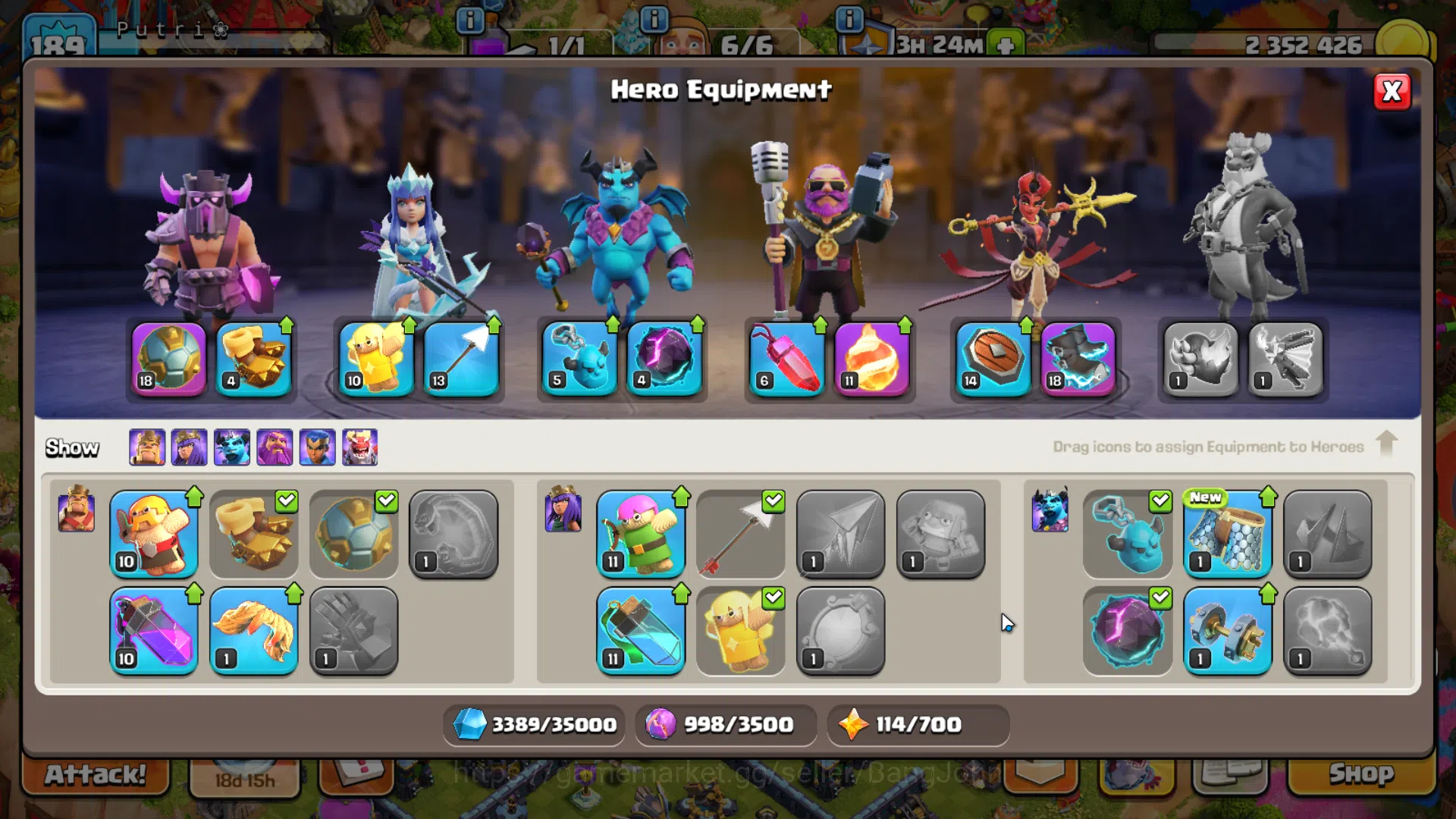 Clash of Clans Accounts TH 13 MAX-BH 9|Many Skin|LVL 189|League Valkyrie15 image 11