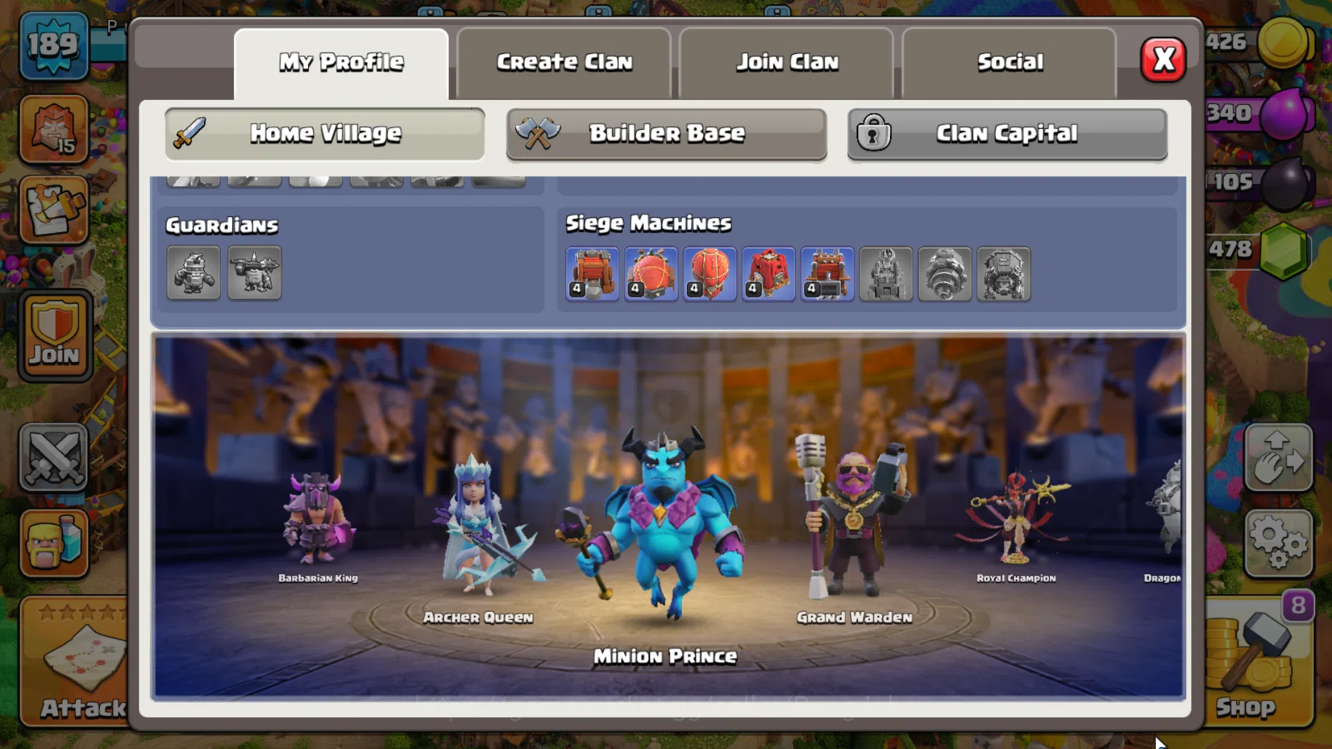 Clash of Clans Accounts TH 13 MAX-BH 9|Many Skin|LVL 189|League Valkyrie15 image 6