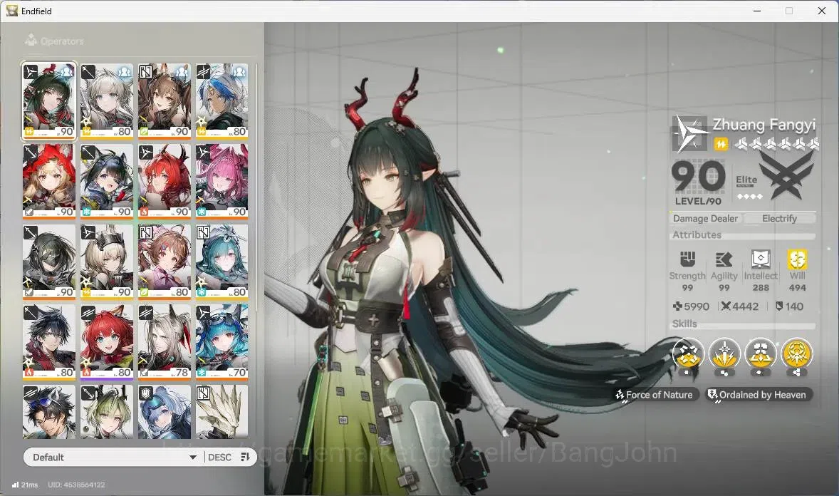 Arknights: Endfield Accounts Asia|Lv 60|6 Limit+5 Sign (Z.Fangyi, Gilberta, Ros image 3