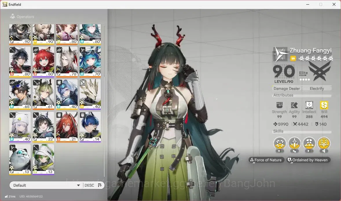 Arknights: Endfield Accounts Asia|Lv 60|6 Limit+5 Sign (Z.Fangyi, Gilberta, Ros image 4