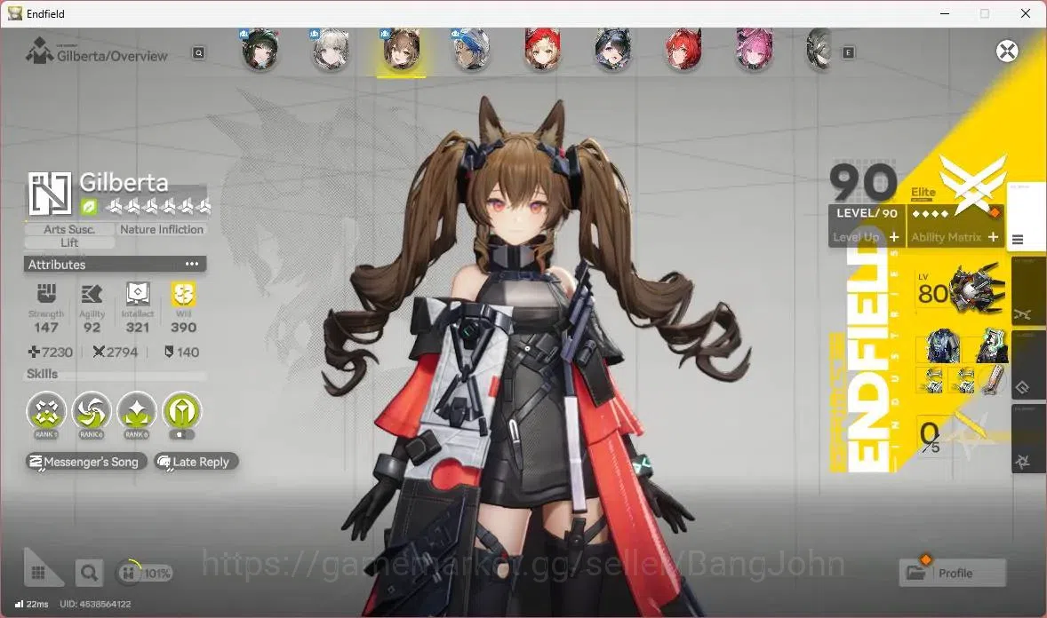 Arknights: Endfield Accounts Asia|Lv 60|6 Limit+5 Sign (Z.Fangyi, Gilberta, Ros image 6