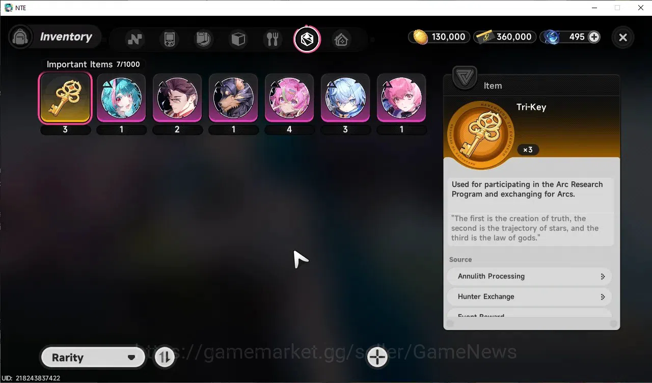 Neverness to Everness Accounts GLOBAL SEA|HL 3|2 SSR 1 Limited (Shinku A1),Baicang|3 Selector ON|Male MC|Log Mail|Take 8