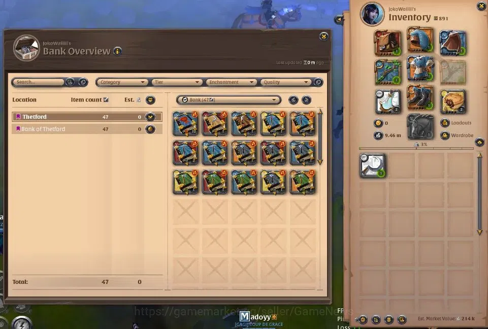 Albion Online Accounts ASIA|3,55M Total Fame - 9,46M Silver|T8 Fiber Harv image 2