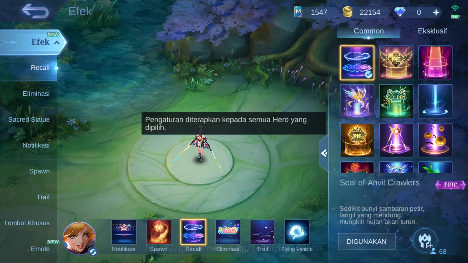 Mobile Legends: Bang Bang Accounts Hero 68 | Skin 124 | Create Kadita | Dragontamer K image 13