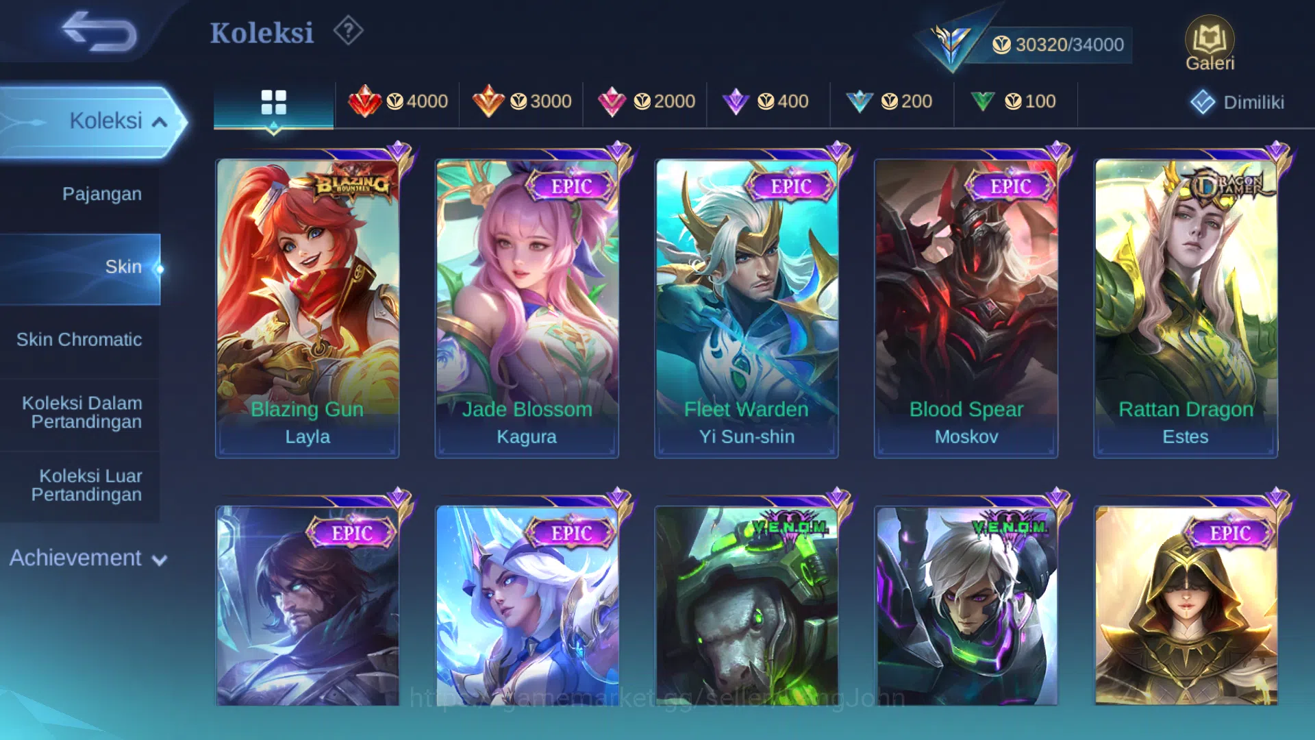 Mobile Legends: Bang Bang Accounts Hero 68 | Skin 124 | Create Kadita | Dragontamer K image 5