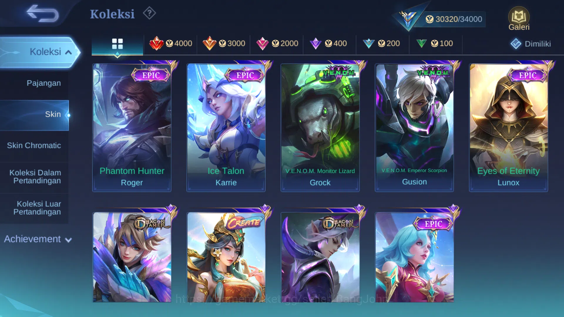 Mobile Legends: Bang Bang Accounts Hero 68 | Skin 124 | Create Kadita | Dragontamer K image 6