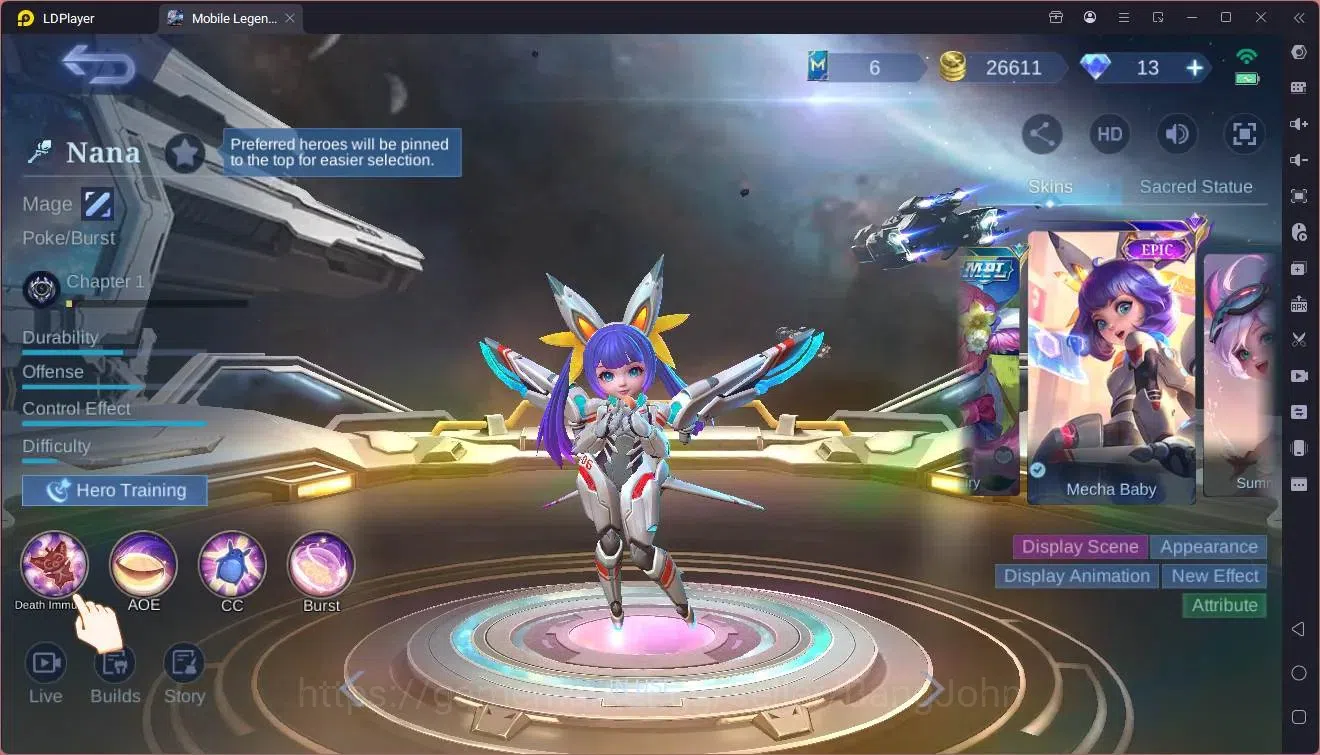 Mobile Legends: Bang Bang Accounts Global|Hero 51|Skin 44|Junior|CC Natalia|Epic Nana image 19