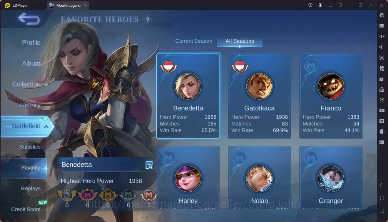Mobile Legends: Bang Bang Accounts Global|Hero 51|Skin 44|Junior|CC Natalia|Epic Nana image 4