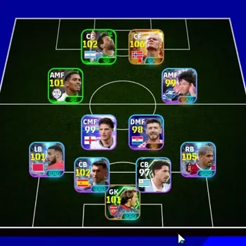 eFootball Accounts Legends & Iconic Players Android|Power 3088|Big Time Erling Haaland|Epic Aubameyang,David Seaman|7