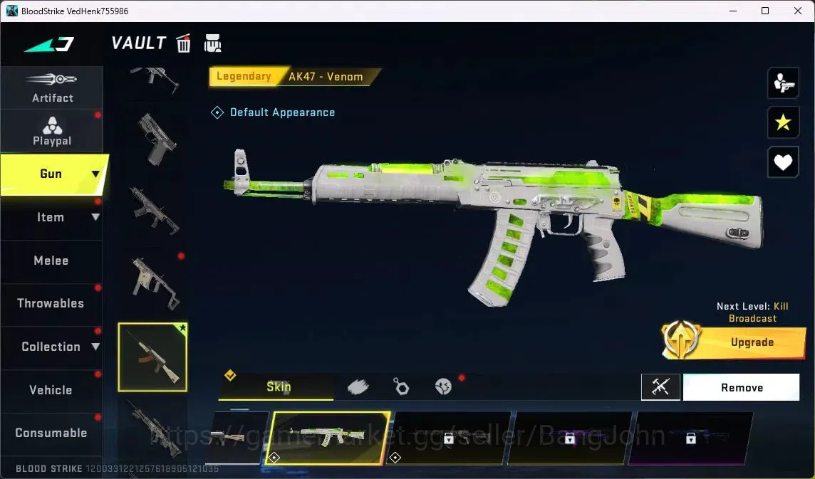 Blood Strike Accounts ASIA | Legendary AK47-Venom | Legendary M4A1-Venom image 15