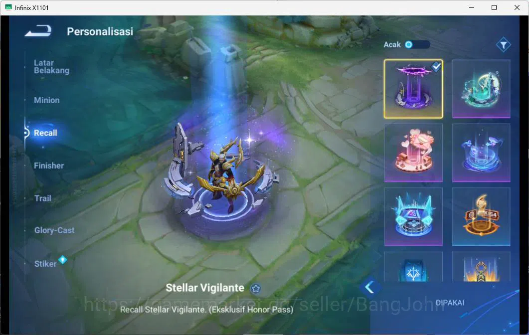 Honor of Kings Accounts GLOBAL | HERO 81, SKIN 61 stellar liu bei, blessed image 3
