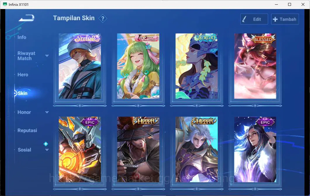Honor of Kings Accounts GLOBAL | HERO 81, SKIN 61 stellar liu bei, blessed image 5