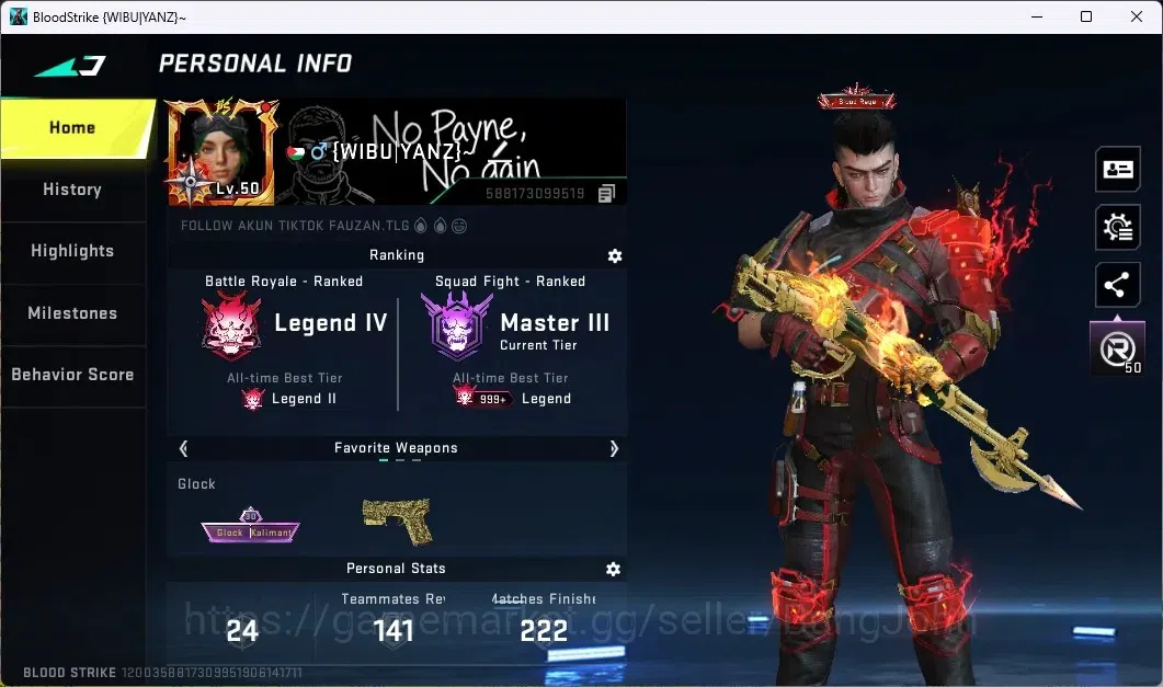 Blood Strike Accounts ASIA | 2 7DS | 2 AOT | 2 TR | 1 LIMITED-RPX | 12 U image 1