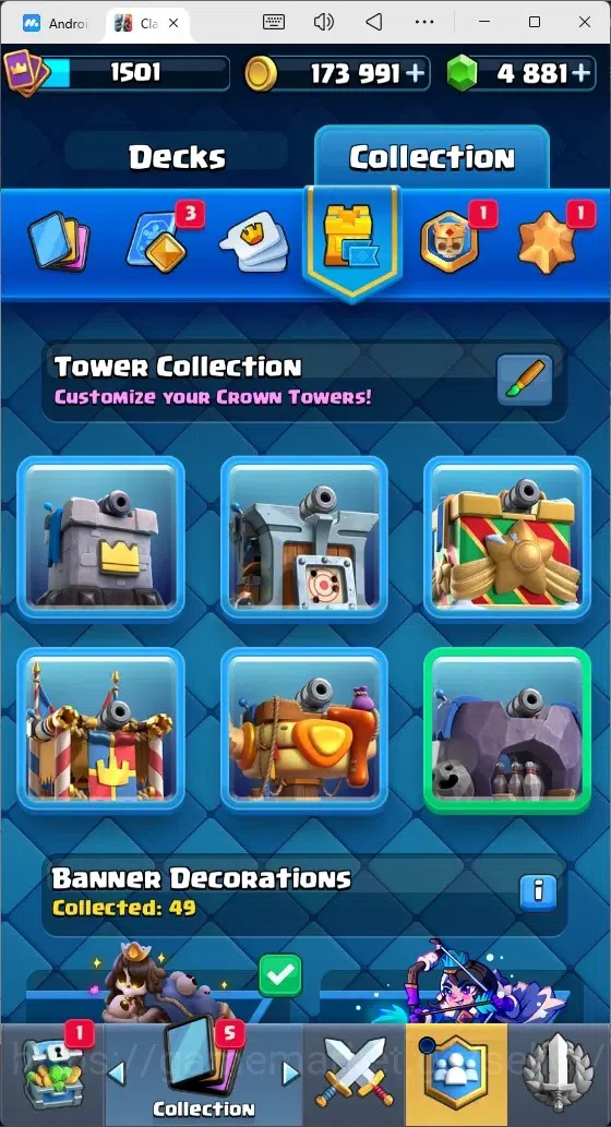 Clash Royale Accounts Mobile |Trophy 11615|4 Max Cards|10 EVO Cards|5 He image 17