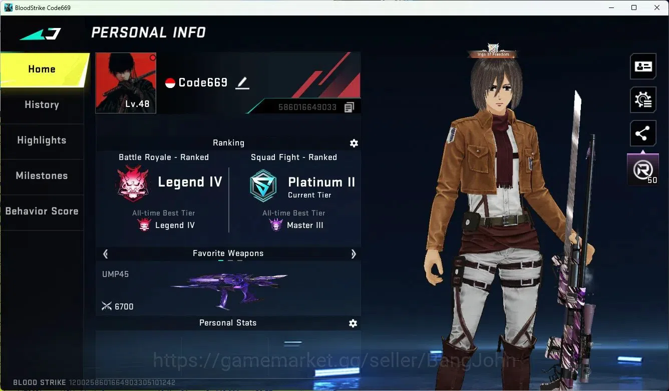 Blood Strike Accounts ASIA||COLLAB=AK47,KAG-6,M700,FAL,KAR98K,QBZ95,|LIM image 2